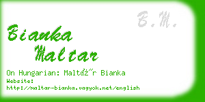 bianka maltar business card